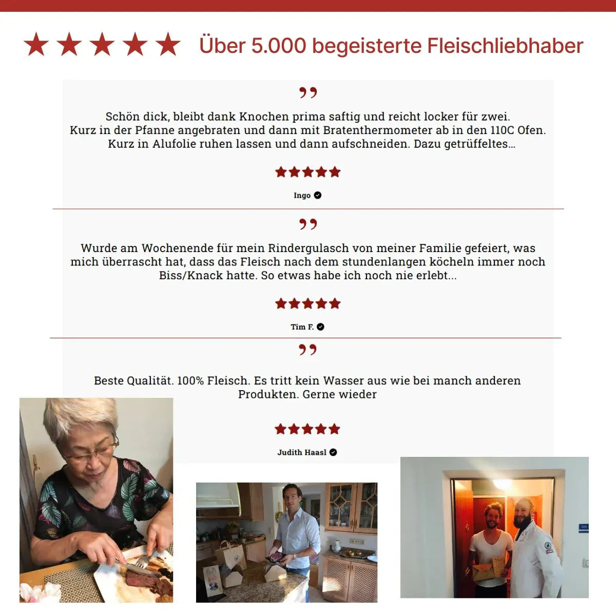 Gulasch Paket (3 - 4 Pers.) - Freiland Bio Metzger Jäger und Sammler - Freiland Bio Fleisch - Artgerechte Haltung