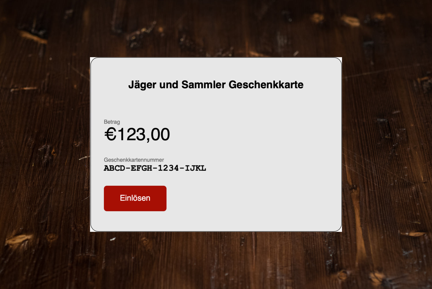 Jäger & Sammler: Digitaler Gutschein Banner