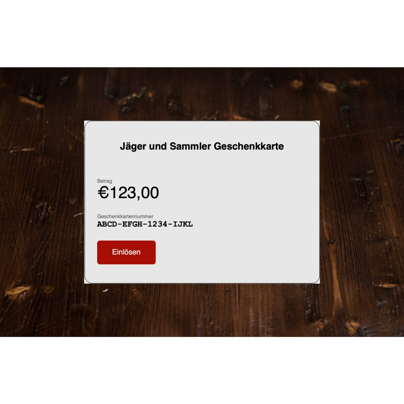 Digitaler Gutschein von Jäger und Sammler