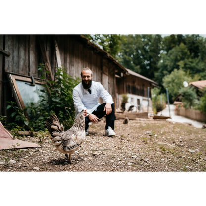 Gockel - Freiland Bio Metzger Jäger und Sammler - Freiland Bio Fleisch - Artgerechte Haltung
