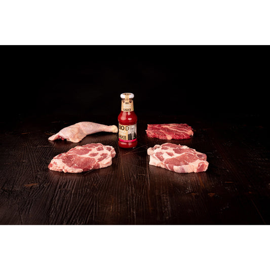 Grillpaket III (5-6 Pers.) - Freiland Bio Metzger Jäger und Sammler - Freiland Bio Fleisch - Artgerechte Haltung