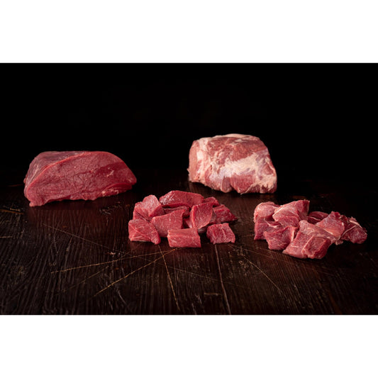 Gulasch (gemischt) - Freiland Bio Metzger Jäger und Sammler - Freiland Bio Fleisch - Artgerechte Haltung