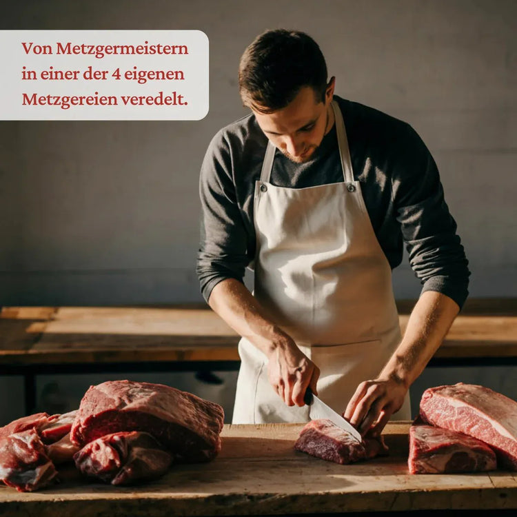 Gulasch Paket (3 - 4 Pers.) - Freiland Bio Metzger Jäger und Sammler - Freiland Bio Fleisch - Artgerechte Haltung