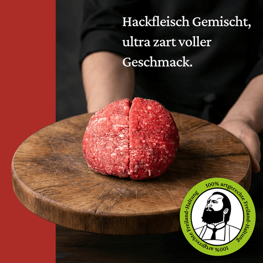 Hackfleisch Gemischt - Freiland Bio Metzger Jäger und Sammler - Freiland Bio Fleisch - Artgerechte Haltung