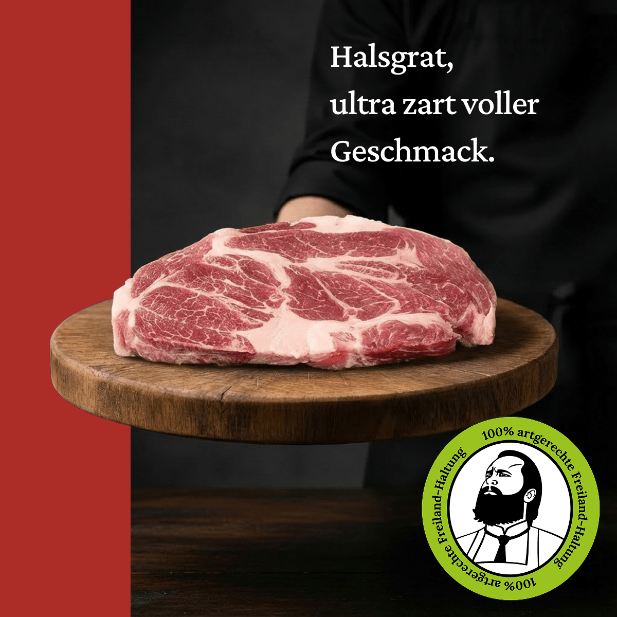 Halsgrat - Freiland Bio Metzger Jäger und Sammler - Freiland Bio Fleisch - Artgerechte Haltung