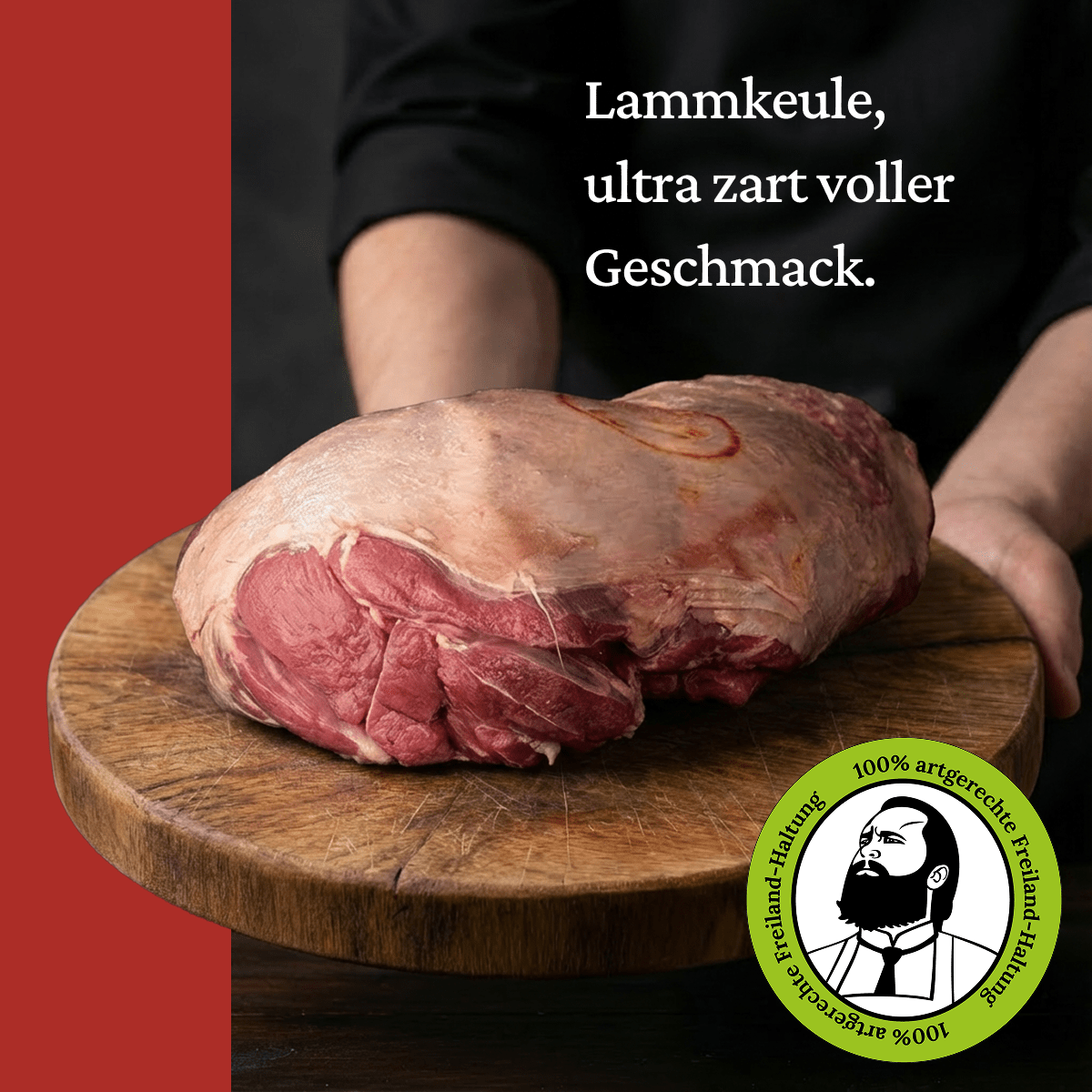 Lammkeule - Freiland Bio Metzger Jäger und Sammler - Freiland Bio Fleisch - Artgerechte Haltung