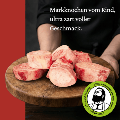 Markknochen vom Rind - Freiland Bio Metzger Jäger und Sammler - Freiland Bio Fleisch - Artgerechte Haltung