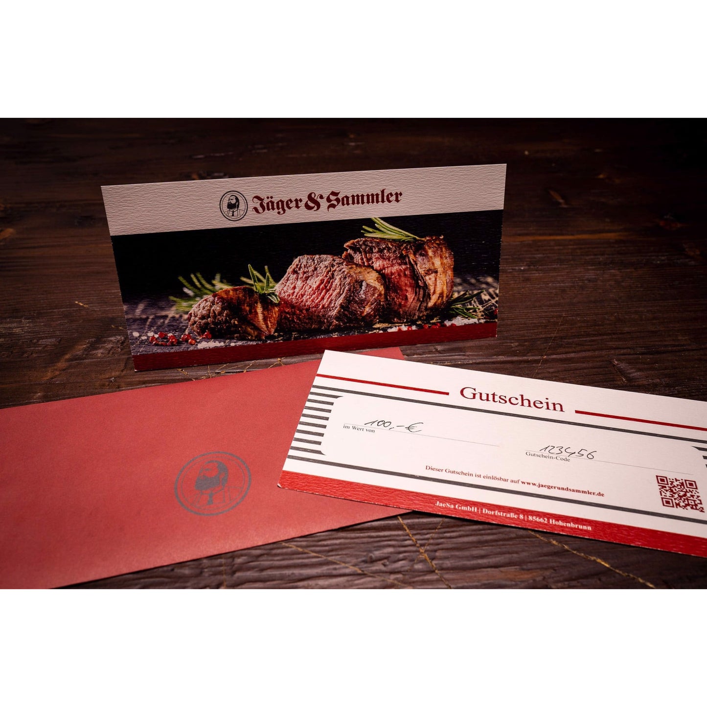 Papier-Gutschein - Freiland Bio Metzger Jäger und Sammler - Freiland Bio Fleisch - Artgerechte Haltung