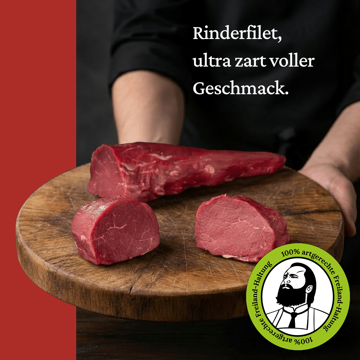 Rinderfilet - Freiland Bio Metzger Jäger und Sammler - Freiland Bio Fleisch - Artgerechte Haltung