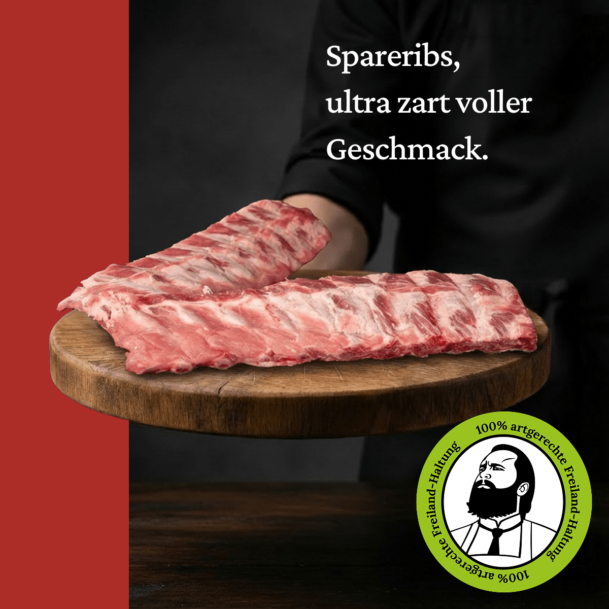 Spareribs - Freiland Bio Metzger Jäger und Sammler - Freiland Bio Fleisch - Artgerechte Haltung