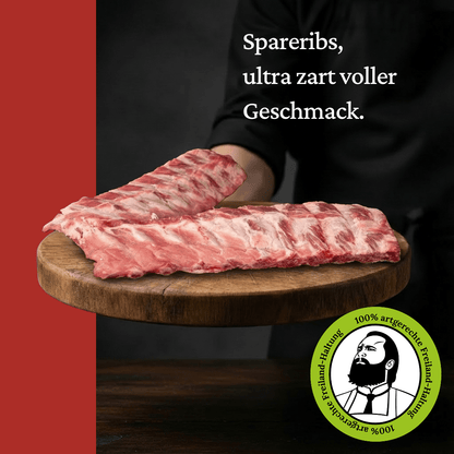 Spareribs - Freiland Bio Metzger Jäger und Sammler - Freiland Bio Fleisch - Artgerechte Haltung