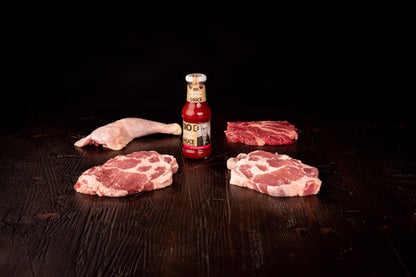 Grillpaket III (5-6 Pers.) - Freiland Bio Metzger Jäger und Sammler - Freiland Bio Fleisch - Artgerechte Haltung